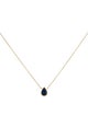 Jewelmak 14K 1.03ct Sapphire Pendant Necklace