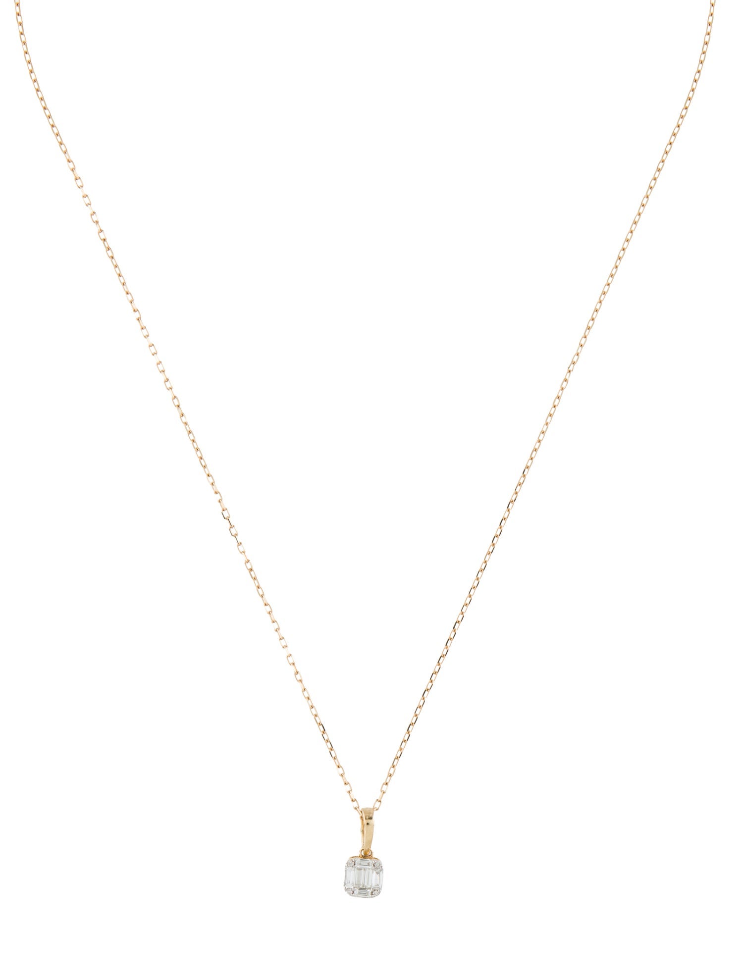 Jewelmak 14K Diamond Pendant Necklace