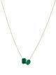 Jewelmak 14K Emerald & Diamond Pendant Necklace