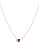 Jewelmak 14K Ruby & Diamond Pendant Necklace