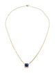 Jewelmak 14K 1.78ct Sapphire & Diamond Pendant Necklace