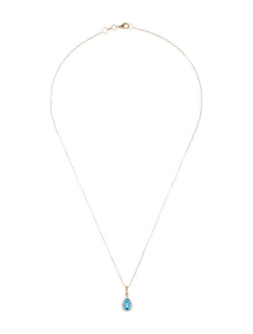 Jewelmak 14K Topaz & Diamond Necklace, Earrings & Ring Set