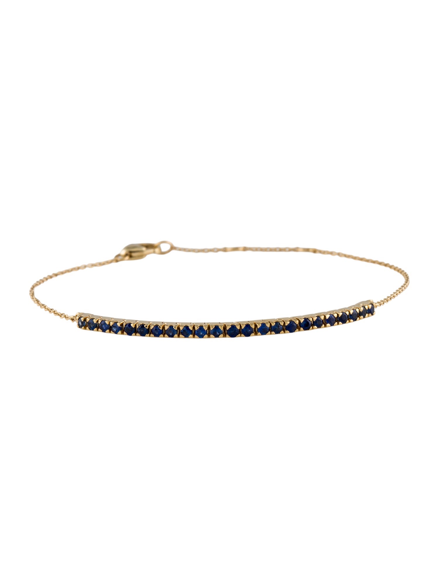 Jewelmak 14K Sapphire Link Bracelet