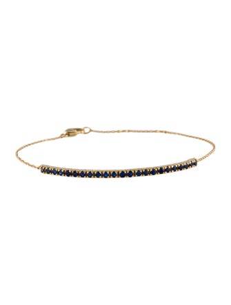 Jewelmak 14K Sapphire Link Bracelet