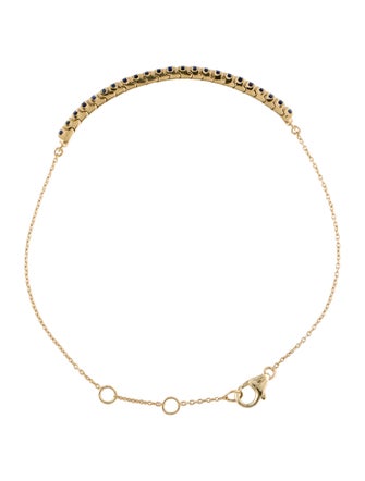 Jewelmak 14K Sapphire Link Bracelet