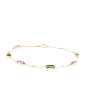 Jewelmak 18K Tourmaline Station Bracelet