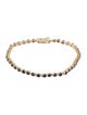 Jewelmak 14K Sapphire & Diamond Link Bracelet