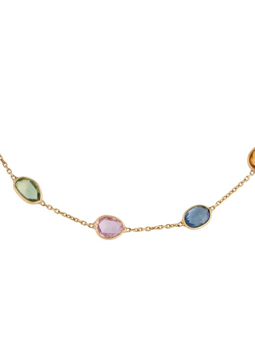 Jewelmak 18K Sapphire Station Bracelet