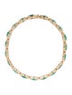 Jewelmak 14K Emerald & Diamond Link Bracelet
