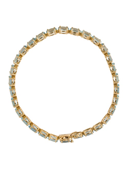 Jewelmak 18K 11.57ct Aquamarine Tennis Bracelet