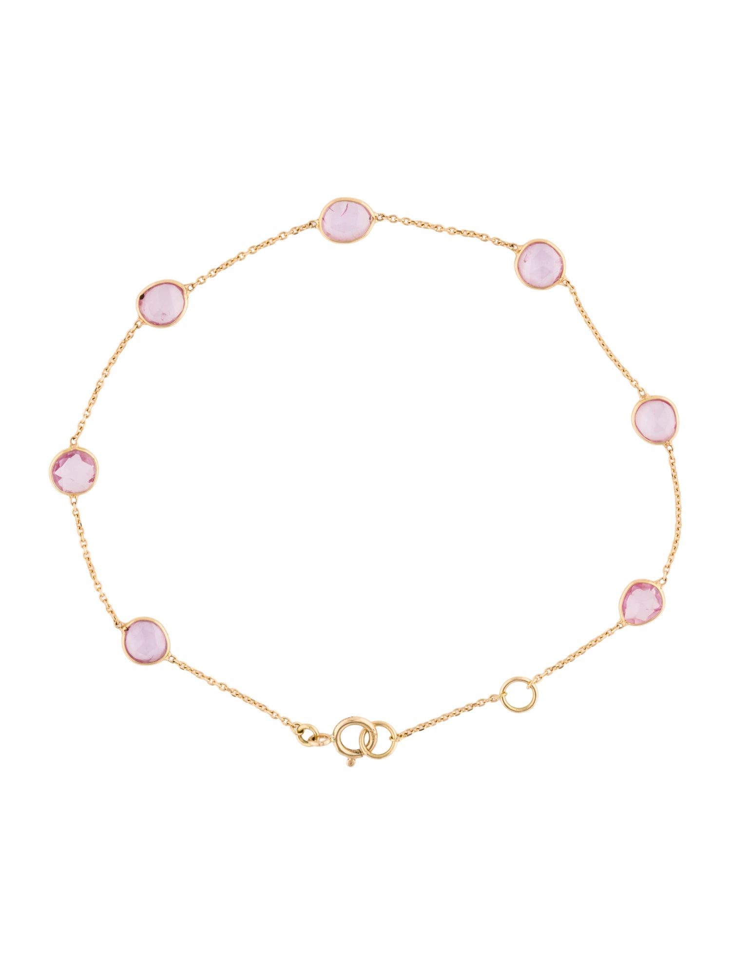 Jewelmak 18K Sapphire Station Bracelet