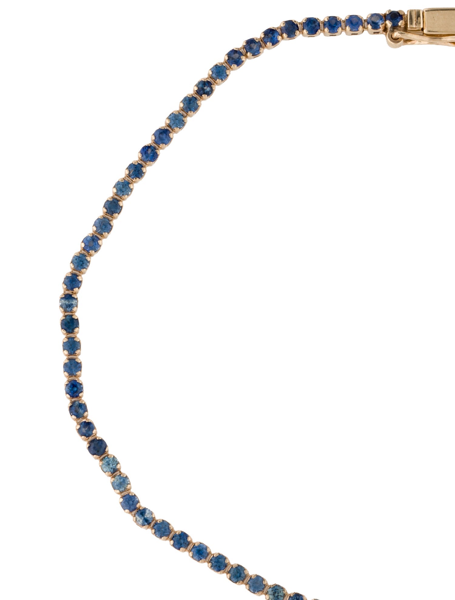 Jewelmak 14K Sapphire & Diamond Tennis Bracelet