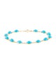 Jewelmak 18K 18.59ctw Turquoise Link Bracelet