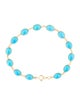 Jewelmak 18K 18.59ctw Turquoise Link Bracelet