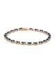 Jewelmak 14K 12.70ctw Sapphire Tennis Bracelet