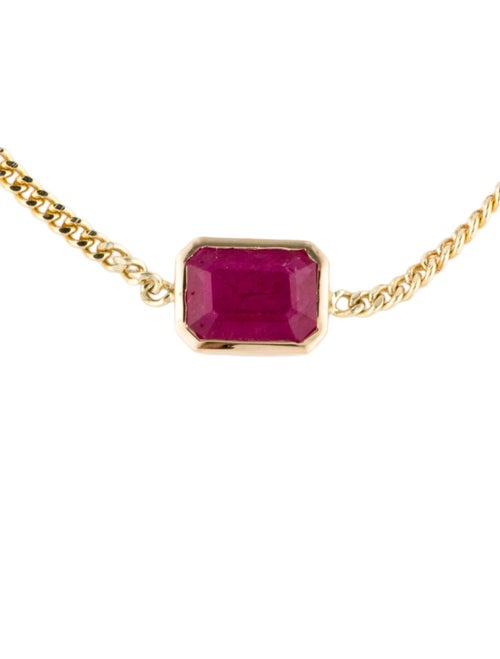 Jewelmak 14K 1.48ct Ruby Station Bracelet