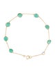 Jewelmak 18K Emerald Station Bracelet