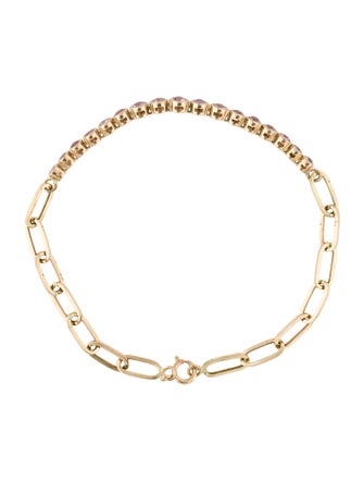 Jewelmak 14K 1.06ctw Sapphire Graduated Chain Link Bracelet