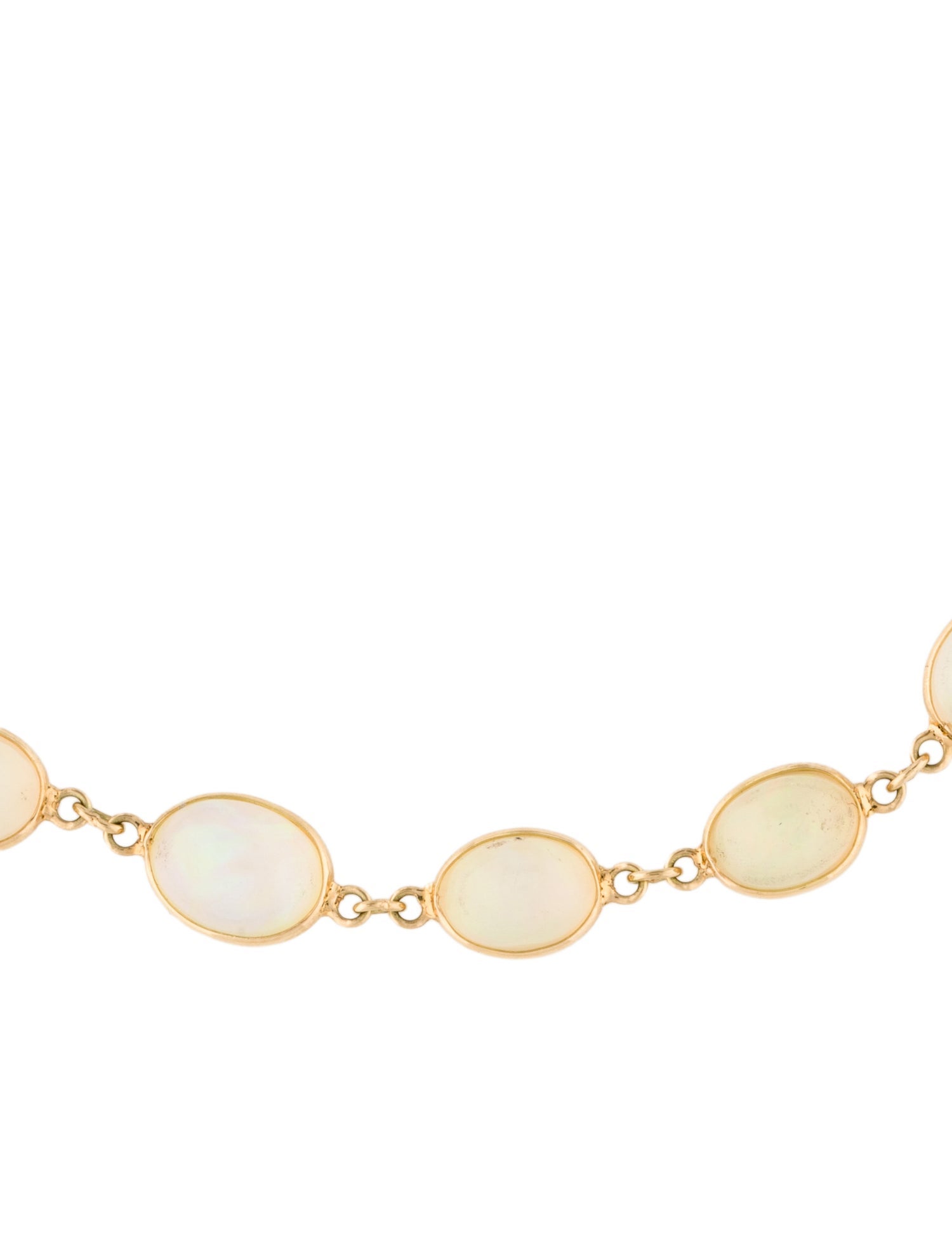 Jewelmak 18K 4.51ctw Opal Station Bracelet