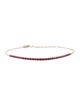 Jewelmak 14K 1.23ctw Ruby Station Tennis Bracelet