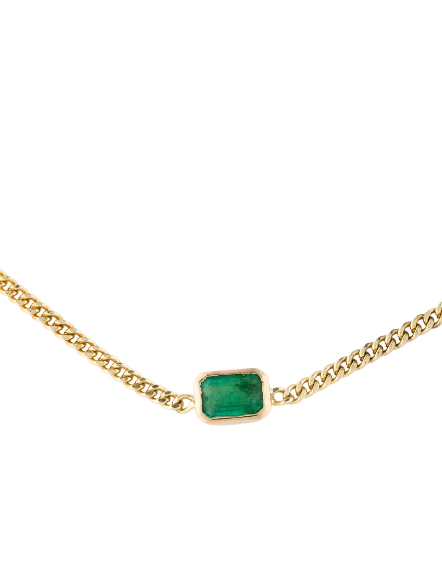 Jewelmak 14K Emerald Station Bracelet