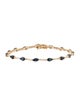 Jewelmak 14K 4.44ctw Sapphire & Diamond Tennis Bracelet