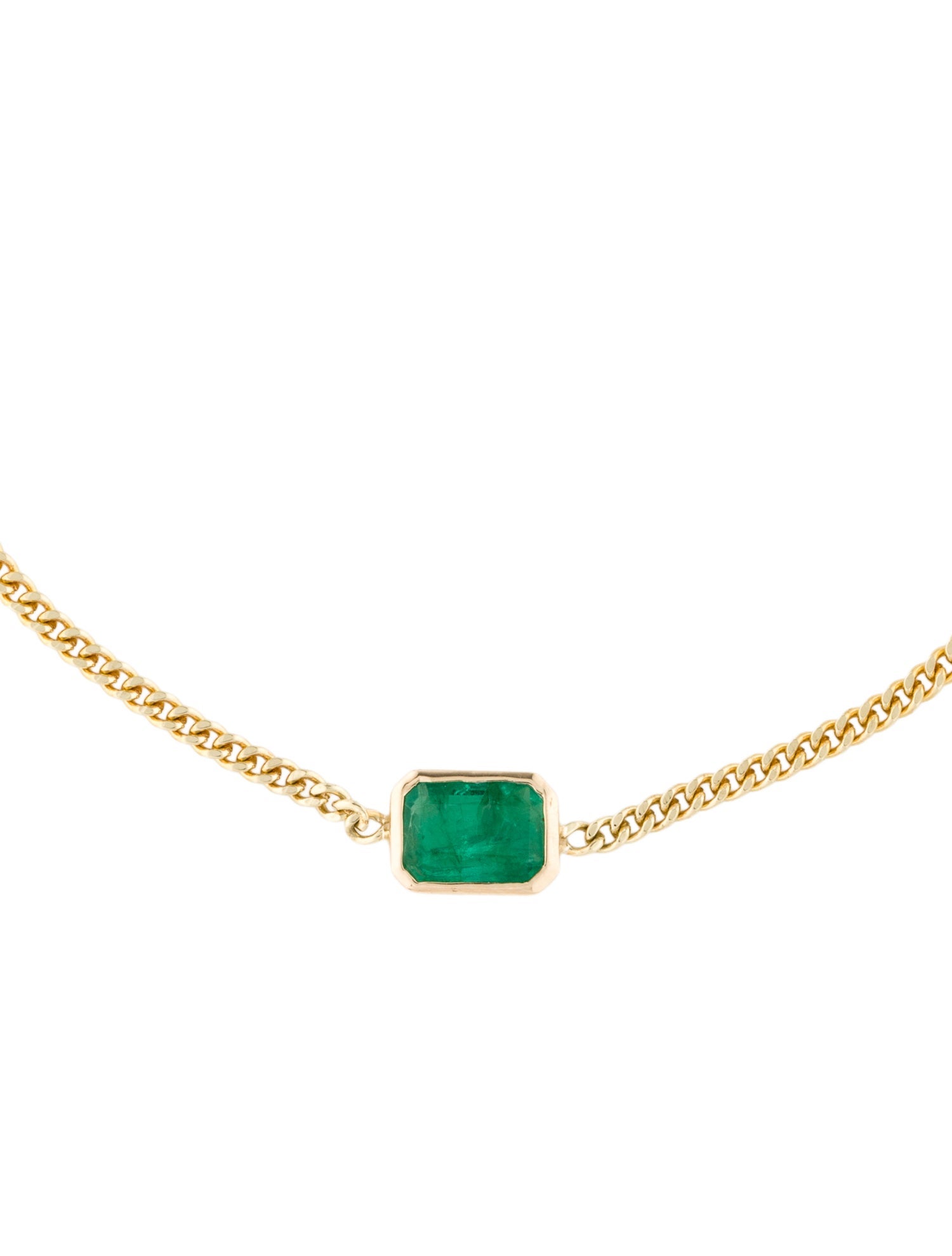 Jewelmak 14K Emerald Link Bracelet