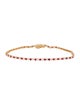 Jewelmak 18K Ruby & Diamond Micro Bracelet
