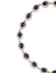 Jewelmak 14K 4.07ctw Sapphire & Diamond Tennis Bracelet