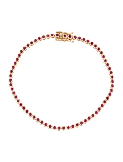 Jewelmak 14K 1.65ctw Ruby Tennis Bracelet