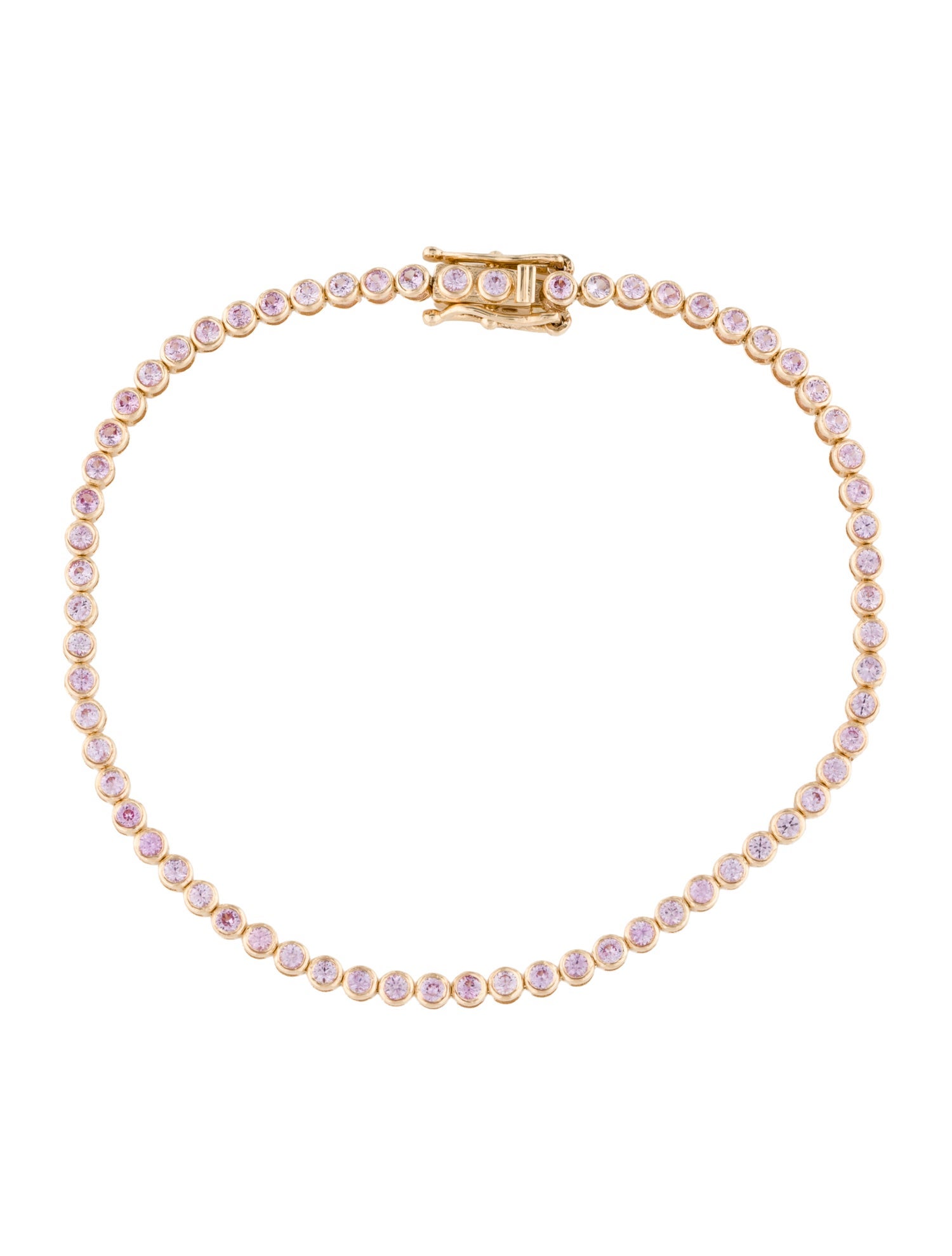 Jewelmak 14K 1.81ctw Sapphire Tennis Bracelet