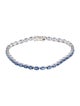 Jewelmak 14K 9.23ctw Sapphire Tennis Bracelet