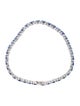Jewelmak 14K 9.23ctw Sapphire Tennis Bracelet
