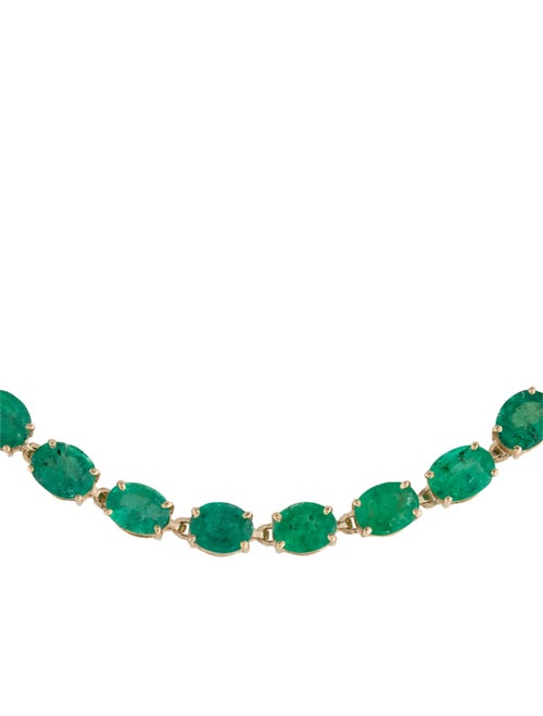 Jewelmak 14K 3.94ctw Emerald Tennis Brace;et