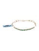 Jewelmak 14K Emerald Link Bracelet