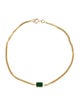 Jewelmak 14K Emerald Station Bracelet