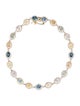 Jewelmak 14K Multicolor Sapphire & Diamond Link Bracelet