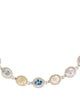 Jewelmak 14K Multicolor Sapphire & Diamond Link Bracelet