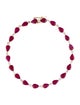 Jewelmak 14K Ruby & Diamond Link Bracelet