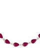 Jewelmak 14K Ruby & Diamond Link Bracelet