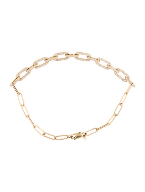 Jewelmak 14K Diamond Link Bracelet