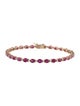 Jewelmak 14K 6.7ctw Ruby & Diamond Tennis Bracelet