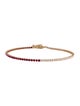 Jewelmak 14K Ruby & Diamond Tennis Bracelet