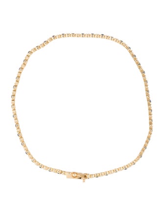 Jewelmak 18K Sapphire & Diamond Tennis Bracelet