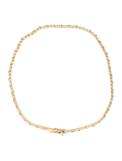 Jewelmak 18K Sapphire & Diamond Tennis Bracelet