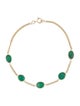 Jewelmak 14K 4.23ctw Emerald Station Bracelet