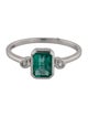 Jewelmak 14K Emerald & Diamond Cocktail Ring