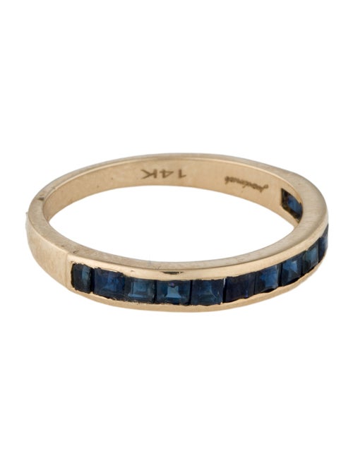 Jewelmak 14K 1.00ctw Sapphire Band