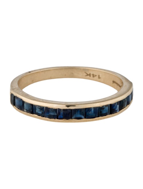 Jewelmak 14K 1.00ctw Sapphire Band