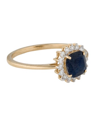 Jewelmak 18K Sapphire & Diamond Cocktail Ring